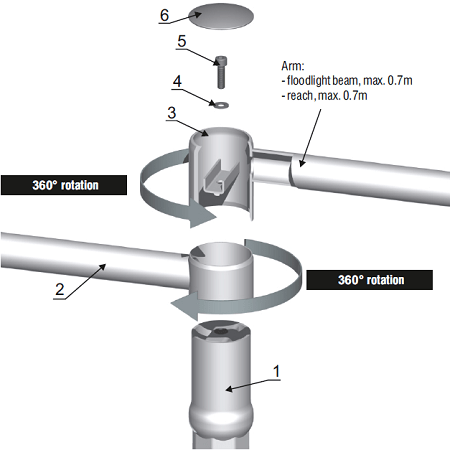 crosse poteau eclairage