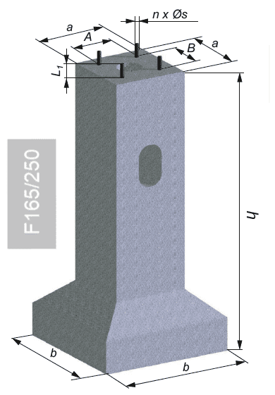 fondation préfabriquée pour mât d’éclairage