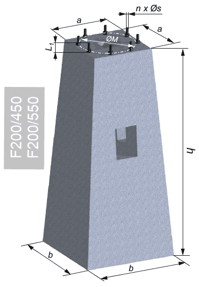 fondation préfabriquée pour mât d’éclairage