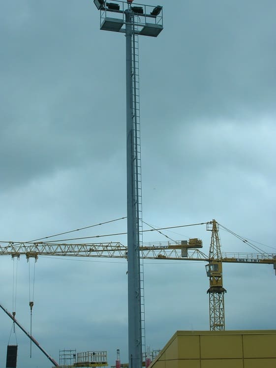 mât d’éclairage grande hauteur