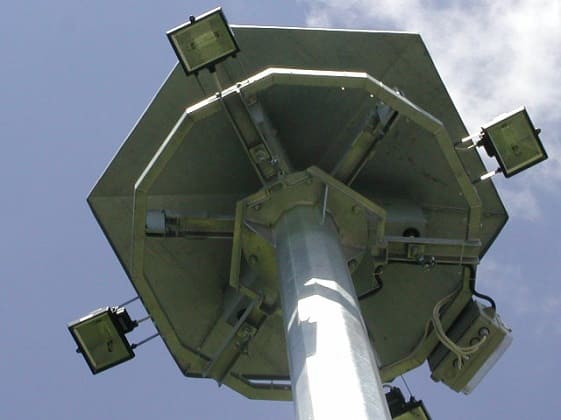 mât d’éclairage grande hauteur